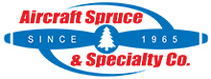 Logo of Aircraft Spruce & Specialty Co. featuring a tree and established year 1965.