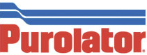 Purolator logo with blue and red text.